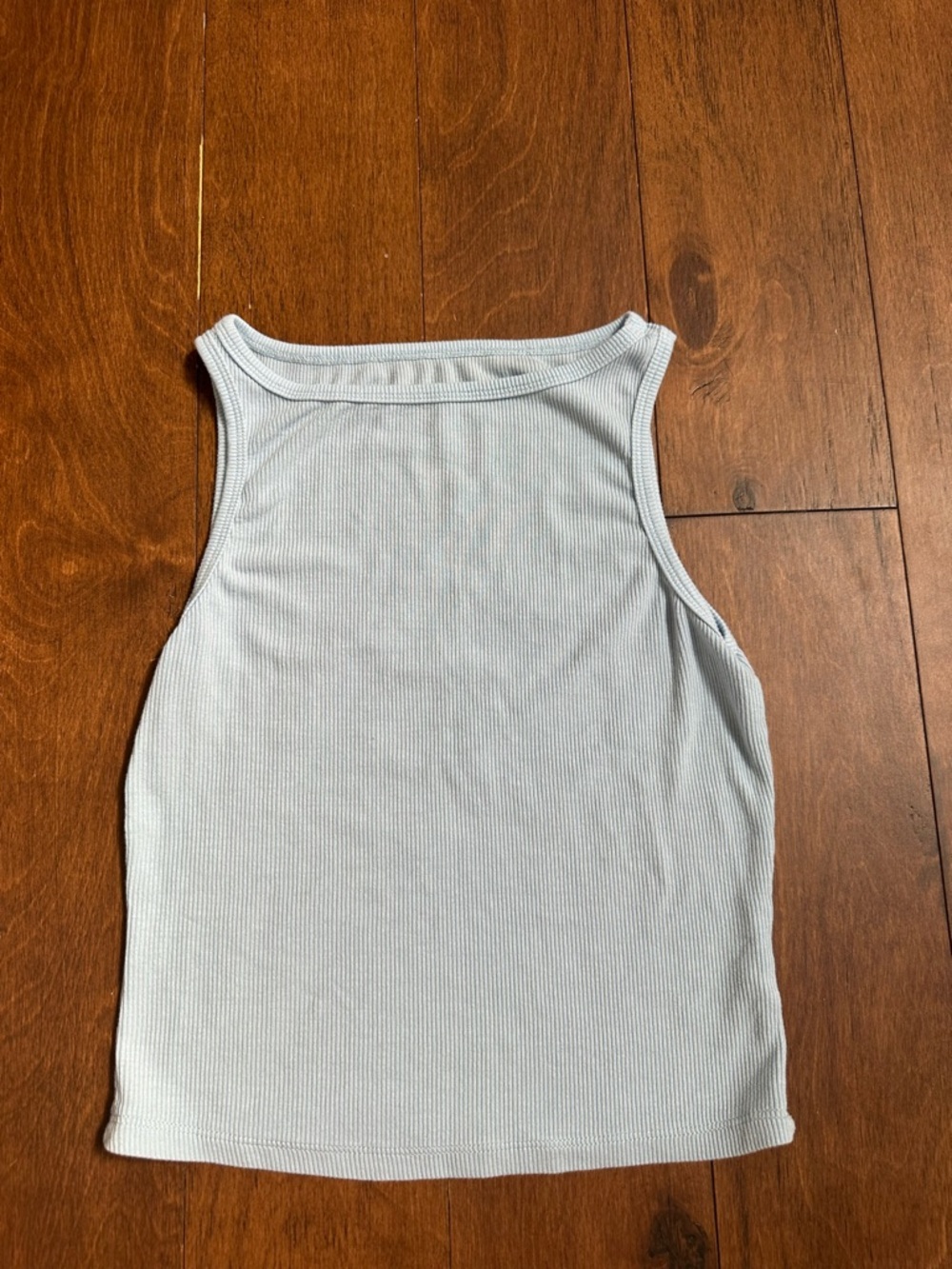 Ultra Flirt Light Blue Ribbed Tank Top